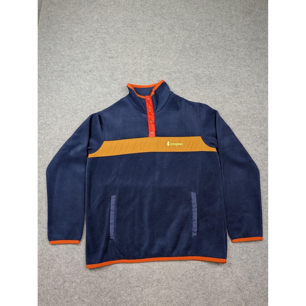 Cotopaxi Pullover Mens Medium Blue Colorblock Fleece Snap Long Sleeve